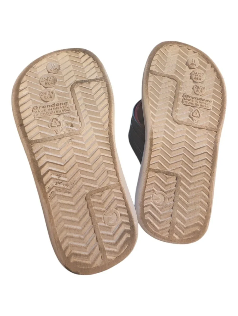 Cartago Kid Brazilian Flip Flop Cushioned Sandals Navy Red Toddler Pool Size 11